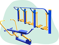 三人漫步機(jī)，劃船器